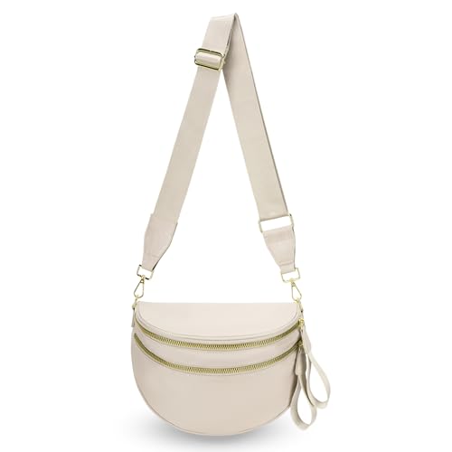 KOBONA Großkapazität Schachbrett Crossbody Umhängetasche Solid Sllouchy Bag Schwarz -Weiß -Schachbrett Bum Bags for Frauen Mädchen Geschenk von KOBONA