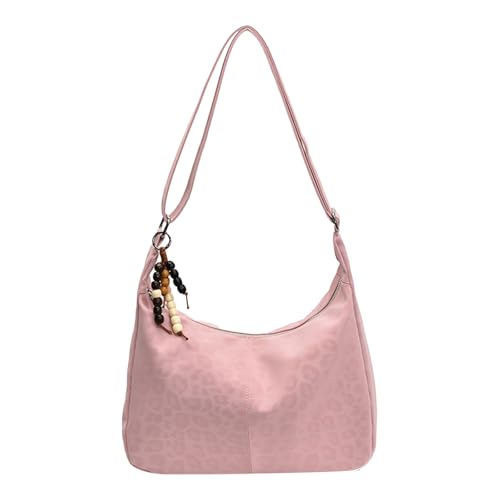 KOBONA PU -Tasche Tasche Feste Farb -Umhängetasche Top Griff Handtasche for Frauenarbeit (rosa) von KOBONA