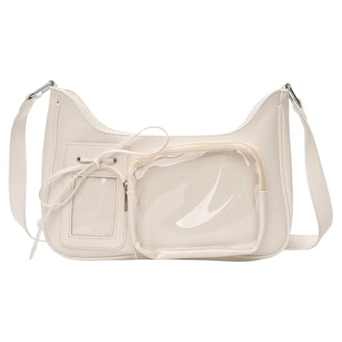 KOBONA PU Umhängetasche Verstellbares Hobo Handtaschen Einkaufstasche for Frauen (weiß) von KOBONA