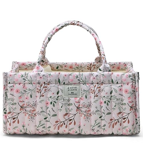 KOBONA Polsterbeutel Blumendruckgedruckte Handtasche Multi -Fächer -Auslöser Aufbewahrungstasche von KOBONA