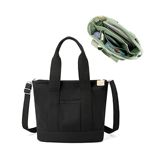 KOBONA Trataschen Damen Tote Bag t ßvechluss Mehrere Taschen Groß Tasche Tote Bag Handtasche Schultertaschen for Arbeit Büro sen Einkaufen Schule und Alltag von KOBONA