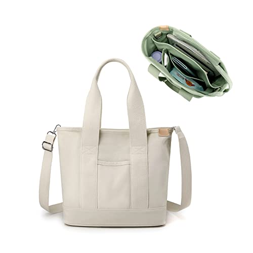 KOBONA Trataschen Damen Tote Bag t ßvechluss Mehrere Taschen Groß Tasche Tote Bag Handtasche Schultertaschen for Arbeit Büro sen Einkaufen Schule und Alltag von KOBONA