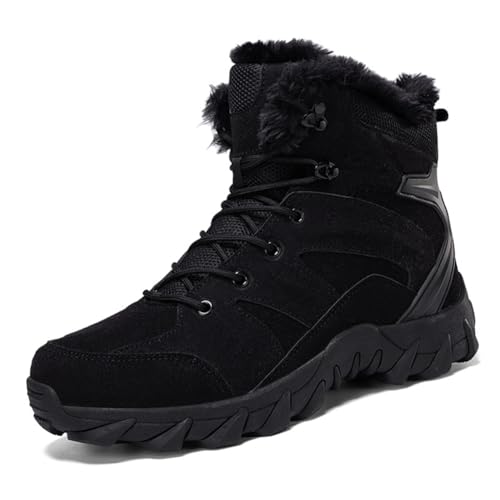 KOBONA Winterschuhe Herren Winterstiefel Damen Warm Gefüttert Schneestiefel Wasserdicht Schneeschuhe Rutschfest Wanderschuhe Arbeitsstiefel gr.39-47 von KOBONA