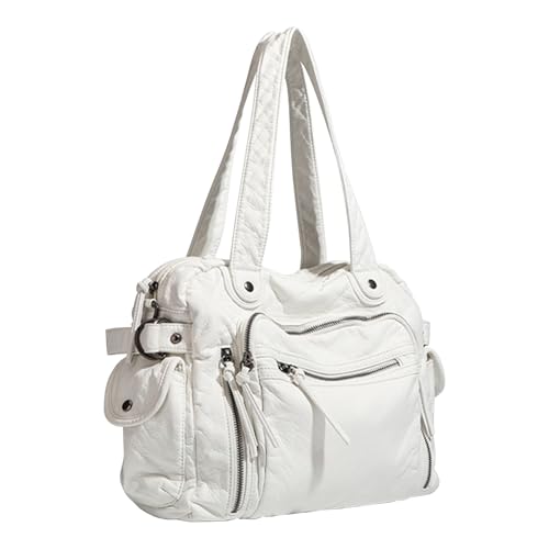 Rivets Umhängetasche for Damen Vintage City Bag Slouchy Handtasche Hobo Tasche Umhängetaschen mit Mehreren Fächern Y2K City Bag mit verstellbarem Schultergurt for Arbeit und Pendeln von KOBONA