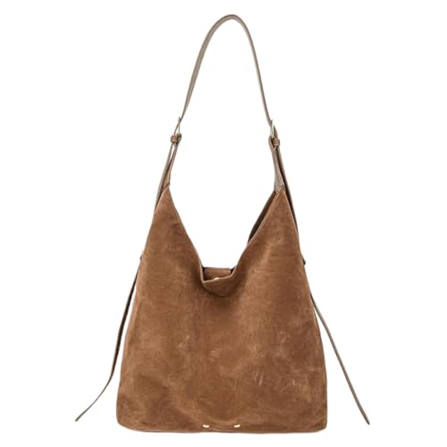 Suede Tote Bag - Retro Slouchy Hobo Taschen Handtasche PU Tragetasche for Damen Wildleder Handtasche Schultertasche Tragetasche for Freizeit, Arbeit, Reisen von KOBONA