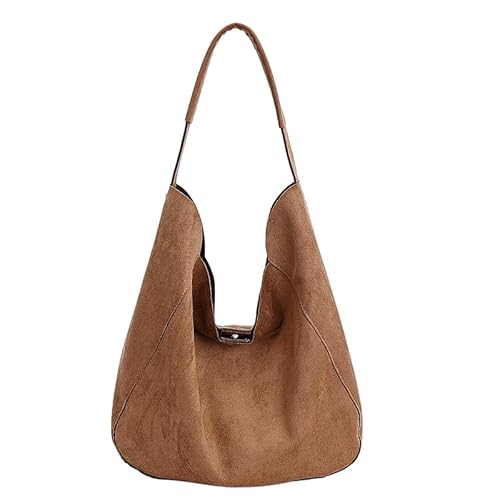 Tote Bag Wildleder Hobo Tasche for Damen Shopper Handtasche Lässige Wildleder Schultertasche Suede Taschen Shoulder Bag Uni Tasche Tragetasche Umhängetasche for Reisen von KOBONA