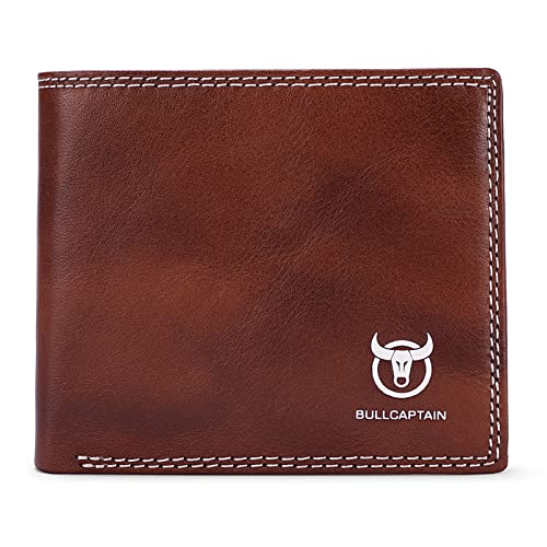 KOCAN Herren Leder Bifold Wallet mit Flip Pocket Kartenhalter Geldbörse,Herren Geldbörse aus Leder von KOCAN