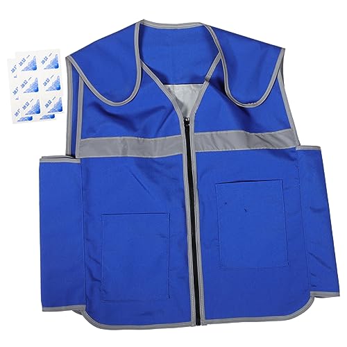 KOCKSHION 1 Satz ice bag eistüten küche büroradio kühlung coolerbag bauarbeiter eisbeutel Weste für Männer Fall Erwachsene Kühlendes Kostüm Kühlendes Outdoor-Kostüm Kleidung kühlen PVC Blue von KOCKSHION