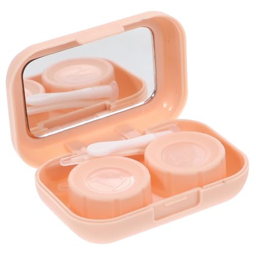 KOCKSHION Kontaktlinsenbehälter Aus Robustem Material Kompakter Linsenhalter Mit Spiegel Für Reisen Und Outdoor-aktivitäten Sicherer Kontaktlinsen-Organizer Gegen Auslaufen von KOCKSHION