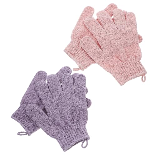 KOCKSHION 2paare Peeling-handschuhe Für Dusche Exfolierende Waschhandschuhe Für Körperpflege Und Massage Für Männer Und Frauen Effektive Entfernung Von Abgestorbenen Hautzellen von KOCKSHION