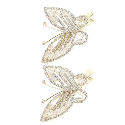 KOCKSHION 2stücke Schmetterlings-haarspangen Glitzernd Für Mädchen Und Frauen Dekorative Haarnadeln Mittelgroße Flache Schmetterlingsclips Haarschmuck Schmetterlingshaaraccessoires von KOCKSHION