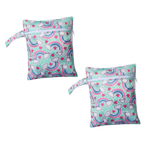 KOCKSHION 2 Stück Waschbare Wickeltasche mit Reißverschluss Wasserdichter Aufbewahrungsbeutel für Windeln Multifunktionale Organizer Tasche für Junge Mädchen für und Camping von KOCKSHION