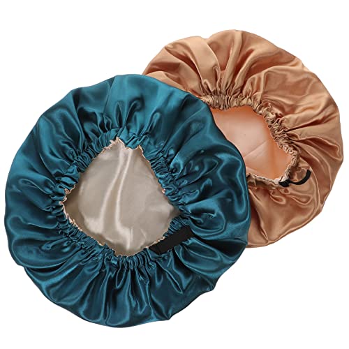KOCKSHION Elastische Satinhaube Zum Schlafen Haarhaube Weiche Kopfbedeckung Badehaube Haarhaube Für Frauen Männer Jungen Und Mädchen von KOCKSHION