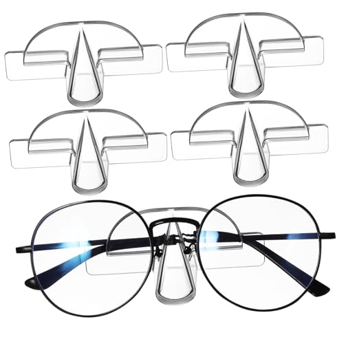 KOCKSHION 4 Stück Transparente Brillenhalter Wandmontage Eleganter Brillenständer mit Design für Sonnenbrillen und Brillen Sicherer und Stylischer Organizer von KOCKSHION