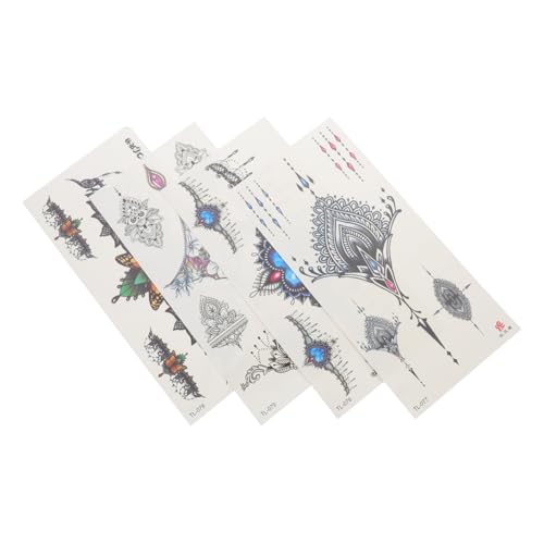 KOCKSHION 4stücke Temporäre Tattoos Für Frauen Wasserfeste Körperaufkleber Mit Lebendigem Design Für Arme Beine Rücken Und Brust Hautfreundlich Und Langlebig Für Festivals Und von KOCKSHION