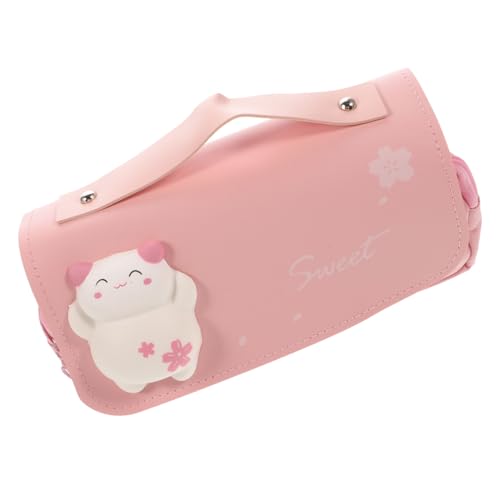 KOCKSHION Adorables Multifunktionales Federmäppchen Aus Canvas Praktischer Stiftbeutel Mit Cartoon-Druck Für Schüler Und Lehrer Zur Aufbewahrung Von Schreibwaren Und Zubehör von KOCKSHION