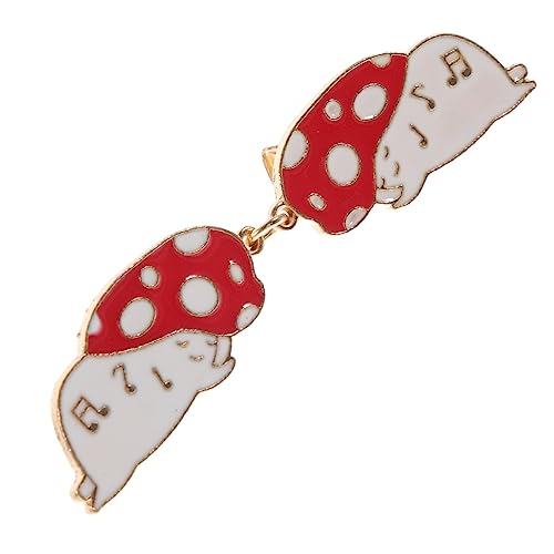 KOCKSHION Niedliche Pilz Brosche für Kleidung Anstecknadel mit Clip für Schals Pullover und Kleider Stilvolles Accessoire für Frauen und Mädchen Langlebig und Sicher der Anwendung von KOCKSHION