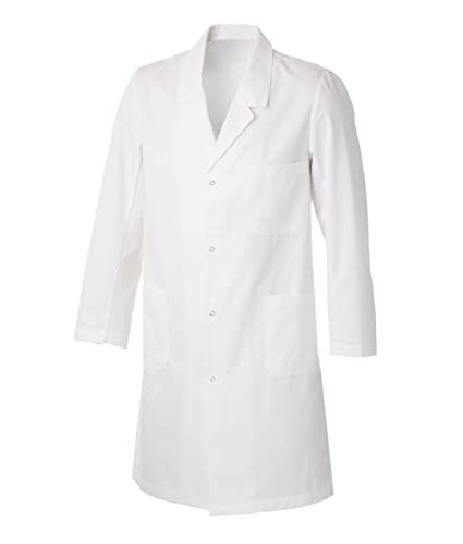 Laborkittel Kinder Weiß - 100% Baumwolle - Komfortabel & Langlebig - Ideal für Chemie - Unisex - Größe 16 Jahre von KODAMA