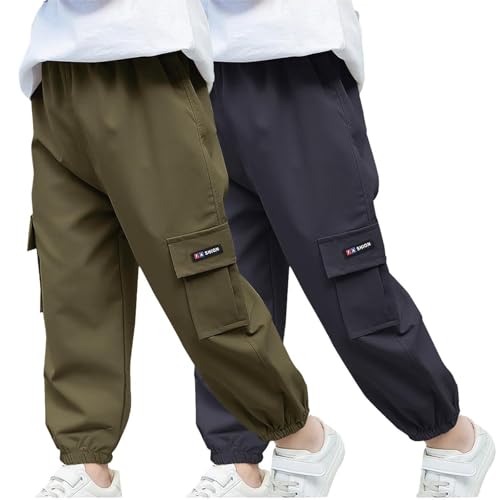 KODMNSW 2er Pack Cargohose Jungen Jogginghose Sporthose Trainingshose Arbeitshose Kinder Baggy Pants Sweatpants Sommer Hose Freizeithose Jungs 2-13 Jahre Grau 5 Jahre KODMNSW 2er Pack Cargohose Jungen Jogginghose Sporthose Trainingshose Arbeitshose Kinder Baggy Pants Sweatpants Sommer Hose Freizeithose Jungs 2-13 Jahre Grau 5 Jahre von KODMNSW