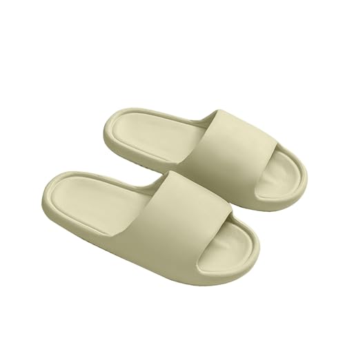 KODMNSW Badelatschen Damen Herren Leicht Badeschlappen Wolkenschuhe Slides Super Weich Badeschuhe Rutschfeste Schnelltrocknende Hausschuhe Bequeme Dusch Schuhe für Paare Grün 38 von KODMNSW