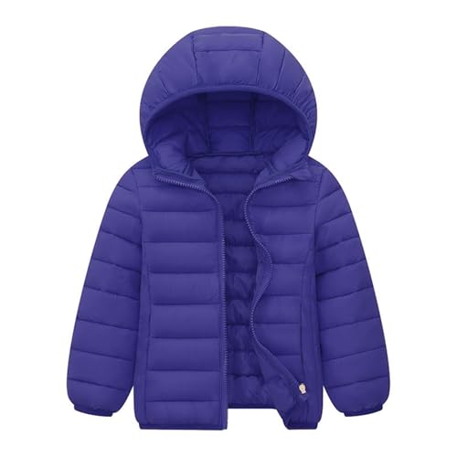 KODMNSW Daunenjacke Mädchen Steppjacke Leicht Puffer Mantel Winterjacke Soft Dünne Daunenmantel Pufferjacke mit Kapuze Lightweight Wintermantel Softshelljacke Outdoorjacke Marine 6 Jahre von KODMNSW
