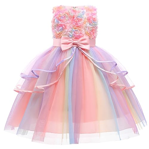 KODMNSW Prinzessin Kleid Mädchen Blumenmädchenkleider Abendkleid Tüll Kleid Sommerkleid Elegant Festliche Kleider Partykleid Kinderkleider 6 Monate-13 Jahre Outlet Angebote Rosa 130 KODMNSW Prinzessin Kleid Mädchen Blumenmädchenkleider Abendkleid Tüll Kleid Sommerkleid Elegant Festliche Kleider Partykleid Kinderkleider 6 Monate-13 Jahre Outlet Angebote Rosa 130 von KODMNSW