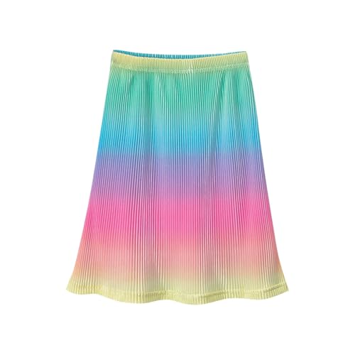 KODMNSW Rock Mädchen Maxirock Rock mit Hose Drunter Knielang Wanderrock Elastischem Bund Sommerrock Lang Röcke Sommer Skort Cute Skirt 3-10 Jahre Mehrfarbig 10 Jahre von KODMNSW