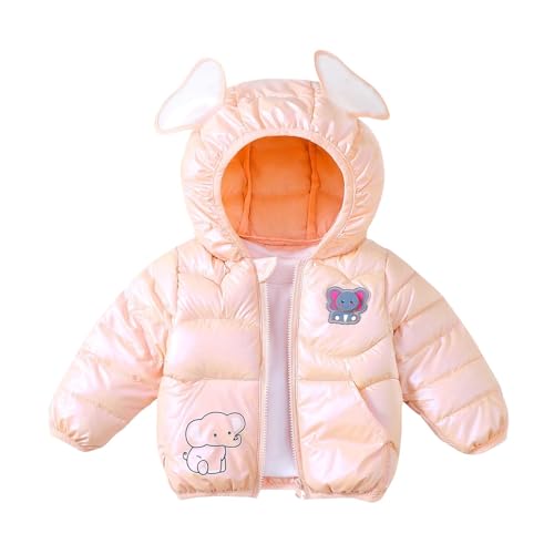 KODMNSW Winterjacke Mädchen Daunenjacke (1-6 Jahre) Niedlich Puffer Jacke Daunenmantel mit Kapuze Warm Winter Coat Kinder Outdoorjacke Baumwolljacke Pufferjacke Wintermantel Rosa 4 Jahre von KODMNSW