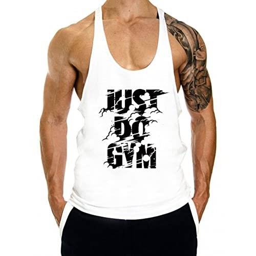 WAZZAP Herren Gym Muskel Fitness Stringer ärmellos Tank Top Trainingsshirt Sport Bekleidung Geeignet Für Workout Training von WAZZAP