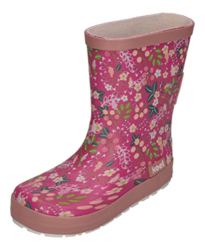 KOEL Barefoot Gummistiefel Wellie Bare Print Flowers Fuchsia, Größe:32 EU von KOEL