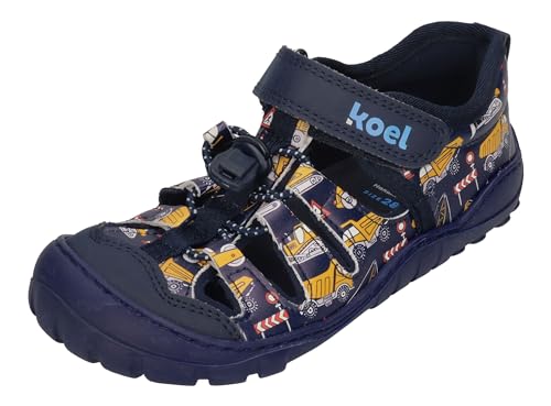 KOEL Barefoot Kinder Sandalen MADISON 2.0 PRINT Tractor Blue, Größe:24 EU von KOEL