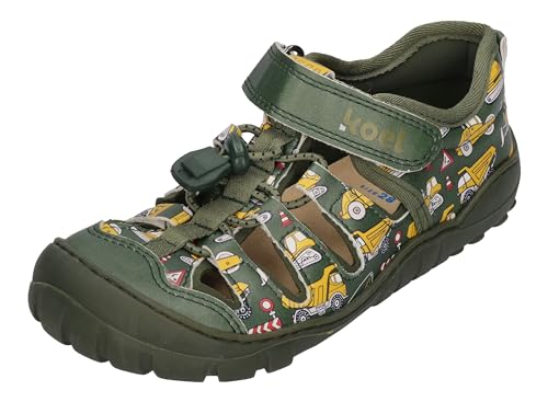 KOEL Barefoot Kinder Sandalen MADISON 2.0 PRINT Tractor Green, Größe:24 EU von KOEL