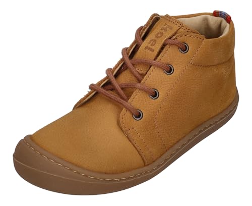 KOEL Barefoot Kinderschuhe - Booties Ben M Leather - Cognac, Größe:24 EU von KOEL