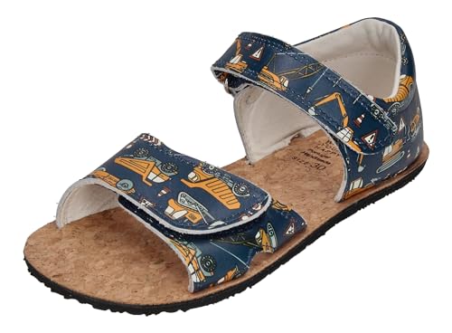 KOEL Barefoot Kinderschuhe Sandalen AMELIA 011 tractor Blue, Größe:27 EU von KOEL