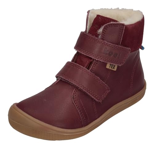 KOEL Barefoot Kinderstiefel - EMIL NAPA TEX WOOL 2.0 - bordo, Größe:22 EU von KOEL