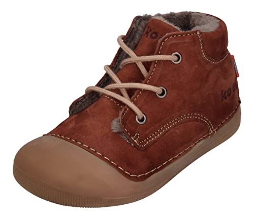 KOEL Barefoot Lauflernschuhe - AVA Bio Nubuk Lambswool Chocolate, Größe:19 EU von KOEL