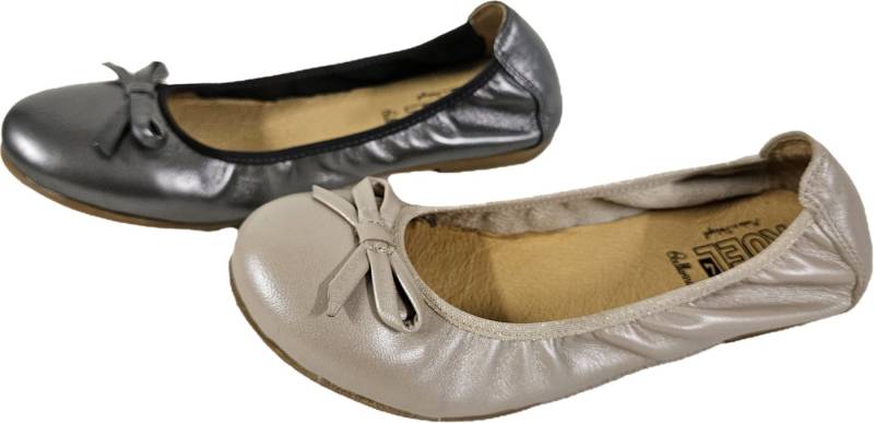 KOEL Casiop Mädchen Leder Slip On Schuhe runde Zehen Ballerina aus echtem Leder von KOEL