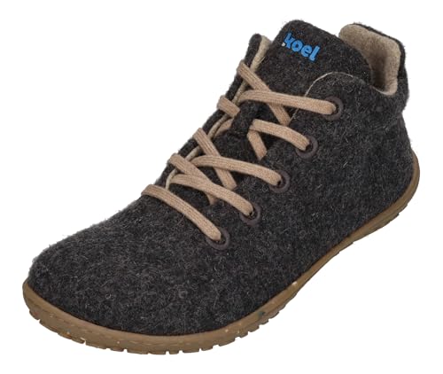 KOEL Damen Barfußschuhe Sneakers INA ECO Merino Dark Grey, Größe:43 EU von KOEL