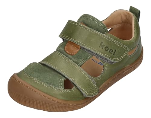 KOEL Extraweite Barefoot Kinderschuhe KATO W NAPPA olive, Größe:23 EU von KOEL