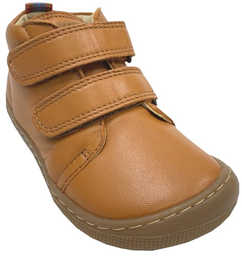 KOEL Schlichte Barfußschuhe/Halbschuhe Don G aus Nappaleder in Cognac, Navy oder Pink z.Auswahl 07M002.161 (550 Cognac, EU Schuhgrößensystem, Kleinkind, Numerisch, M, 21) von KOEL