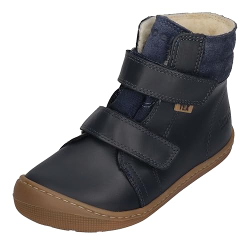 KOEL Stiefel Barfußschuhe Demil Tex Wasserdicht Leder Wolle Blue Blau, Schuhgröße:EUR 31 von KOEL