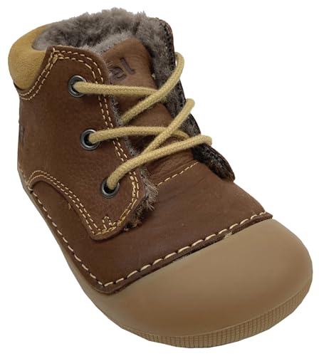 KOEL Weiche, knautschige Lammwoll gefütterte Barfußschuhe Schnürer in Schokobraun AVA (Chocolate, EU Schuhgrößensystem, Kleinkind, Numerisch, Breit, 23) von KOEL