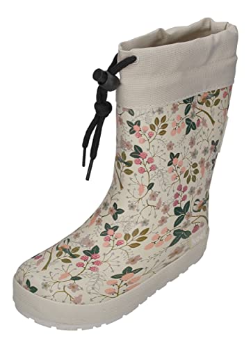 KOEL gefütterte Gummistiefel Wellie Toggle Flowers Green, Größe:34 EU von KOEL