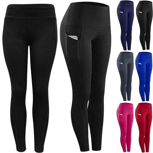 KOG Amazon Gutschein Leggings Damen High Waist Leggins Sport Elegante Gym Leggings Sexy Outdoorhose Female Jogginghosen Yogahose Elegant Fitnesshose Lang Gym Hose Warehouse Deal Schwarz L von KOG