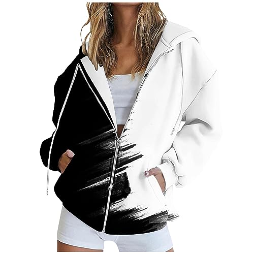 KOG Bomberjacke Damen Wintermantel Warme Herbstjacke Motorrad Jacke Mode Motiv Kleidung übergangsjacken Mode Windbreaker Winter Pullover Teenager Steppjacke Fahrradmantel Daunenjacke Schwarz M von KOG