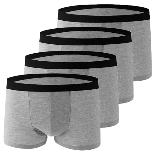 KOG Boxershorts Herren 4er Set Pack Unterhosen Männer Unterwäsche Baumwolle Herrenunterhosen Amarican Boxershorts Jungen Retroshorts Ohne Kratzenden Zettel Boxer Shorts XL von KOG