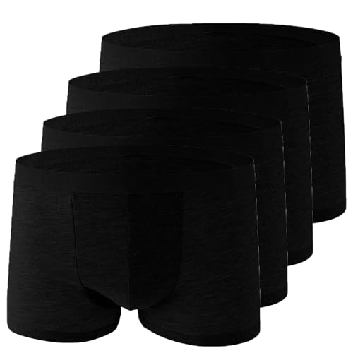 KOG Boxershorts Herren 4er Set Pack Unterhosen Männer Unterwäsche Baumwolle Herrenunterhosen Amarican Boxershorts Jungen Retroshorts Ohne Kratzenden Zettel Boxer Shorts L von KOG