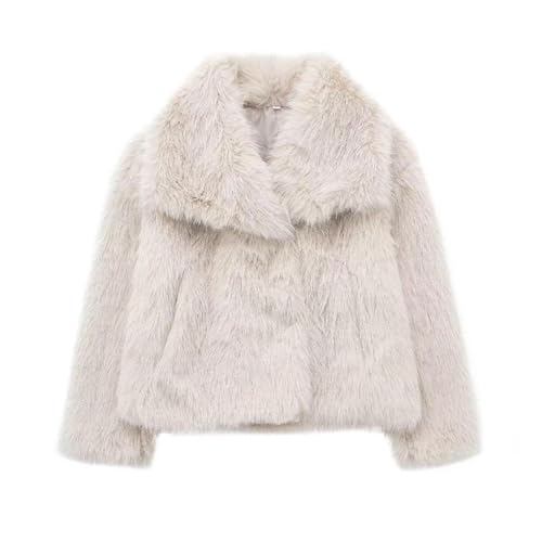 KOG Fleecejacke Damen Herbstjacke Mode Teddy Jacken Einfarbig Kleidung Teenager Kapuzenjacke übergangsmantel Gutschein Strickjacke Fleecemantel Steppjacke Baumwolle Sale Damen Weiß XS von KOG