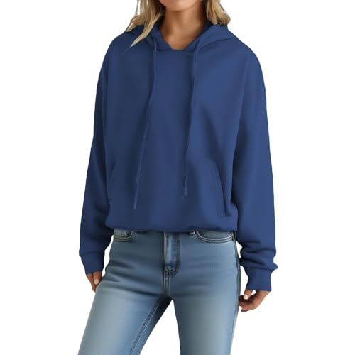 KOG Hoodie Damen Baumwolle Hoodies Einfarbig Sweatshirt mit Kapuze Warm Oberteil Kapuzenpullover Vintage Kleidung Basic Teenager Mädchen Elegant Slim Fit Oberteile Hooded Sweatshirt Marine M KOG Hoodie Damen Baumwolle Hoodies Einfarbig Sweatshirt mit Kapuze Warm Oberteil Kapuzenpullover Vintage Kleidung Basic Teenager Mädchen Elegant Slim Fit Oberteile Hooded Sweatshirt Marine M von KOG