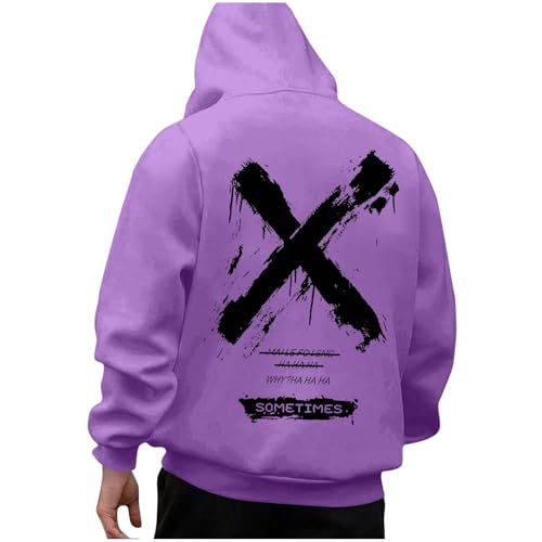 KOG Hoodie Herren Backprint Hooded Sweatshirt Tie-Dye Muster Hoodies Fashion Streetwear Teenager Kleidung Warme Bekleidung Freizeit Sweatshirt mit Kapuze Baumwolle Kapuzenpullover Mehrfarbig 3XL von KOG